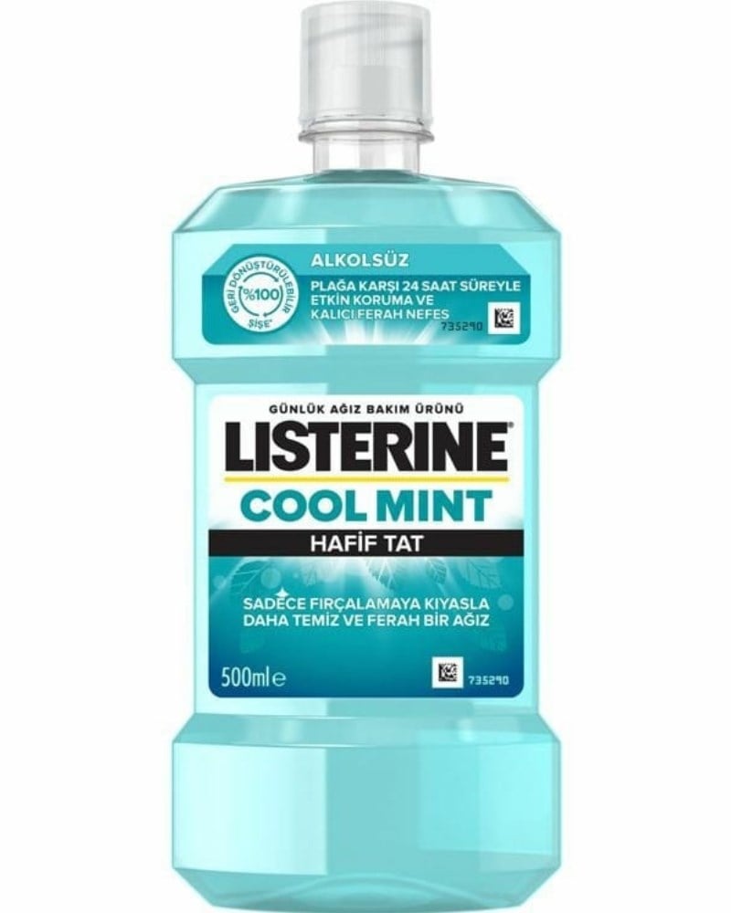 Listerine Cool Mint Hafif Tat Alkolsüz Ağız Bakım Suyu 500 ml