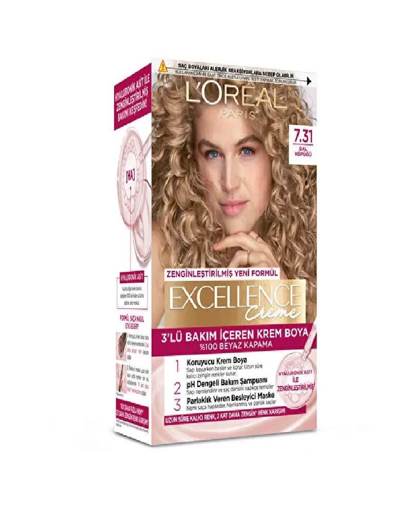 LOréal Paris Excellence Creme Saç Boyası Bal Köpüğü 7.31