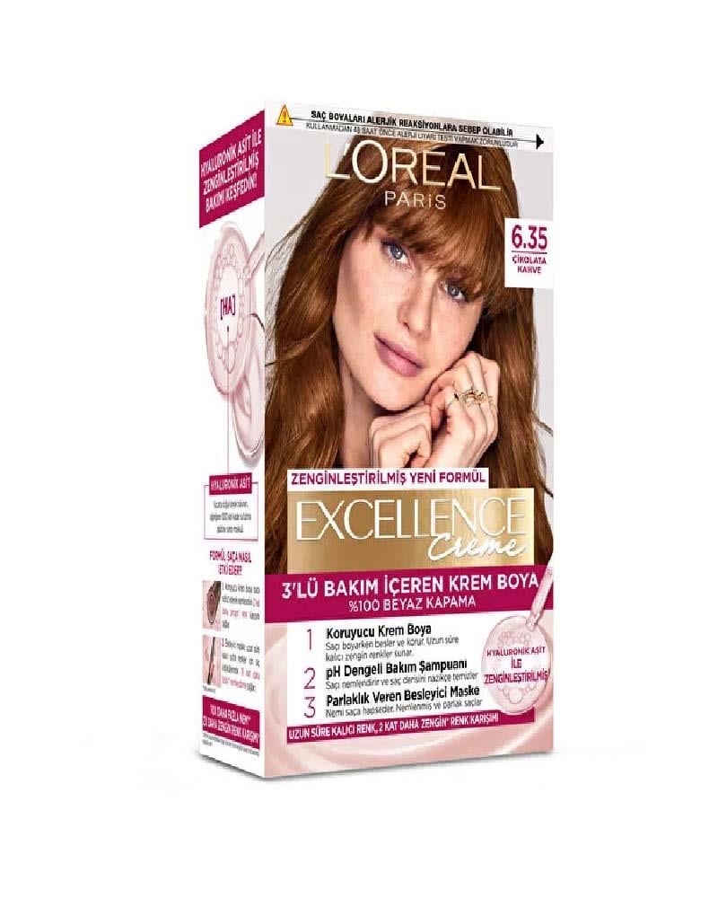 LOréal Paris Excellence Creme Saç Boyası Çikolata Kahve 6.35