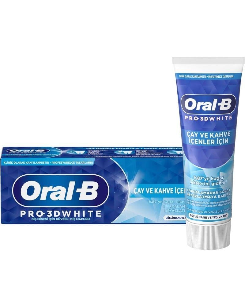 Oral-B 3D White Çay ve Kahve İçenler için Diş Macunu 75 ml