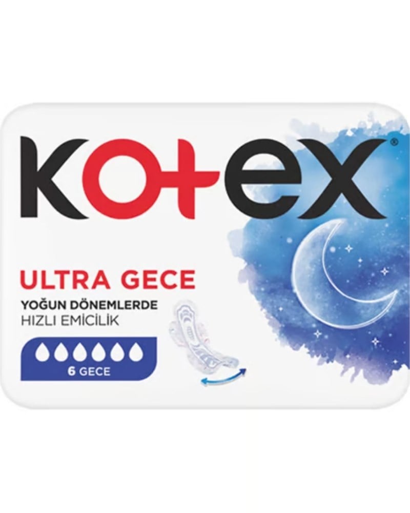Kotex Ultra Hijyenik Kadın Pedi 6 Lı Gece