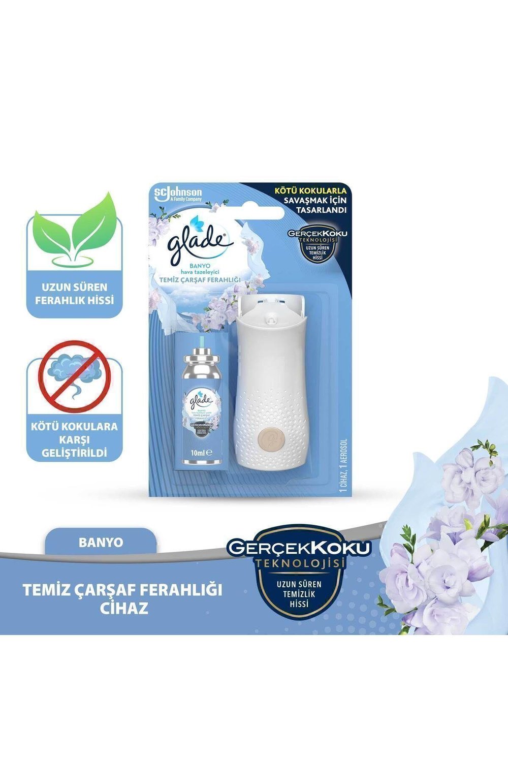 Glade Banyo Cihaz Ve Yedek Temiz Çarşaf, 10 Ml