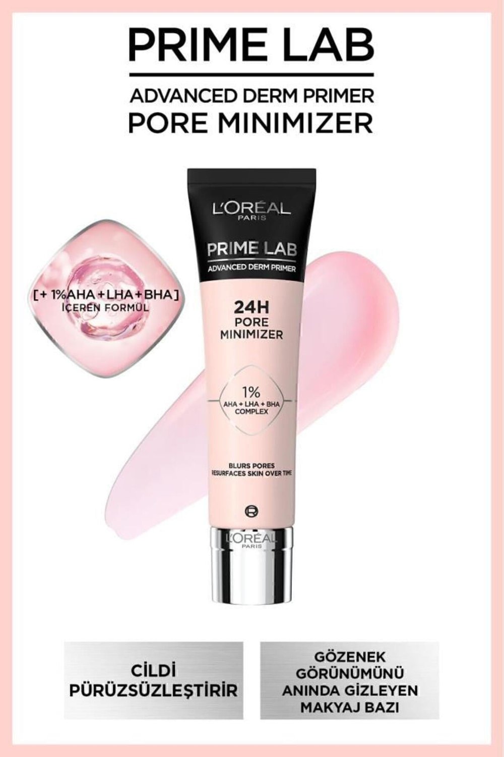 L'Oreal Paris Prime Lab Pore Minimizer Gözenek Küçültücü Aha Ve Bha Içeren Primer - Makyaj Bazı