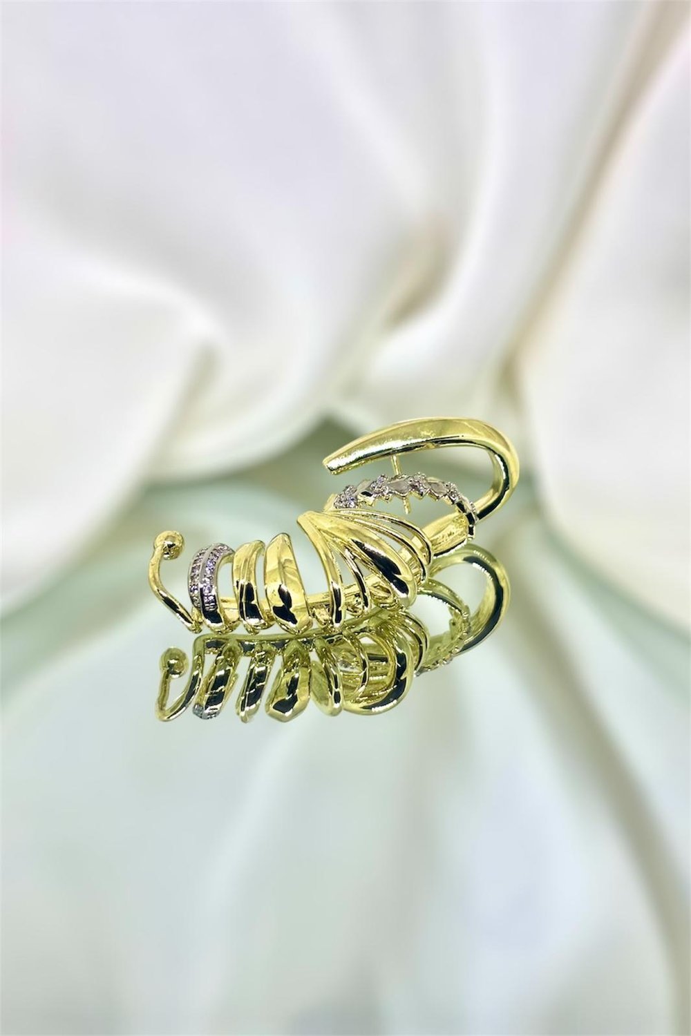 Altın Kaplama Zirkon Taşlı Earcuff Küpe