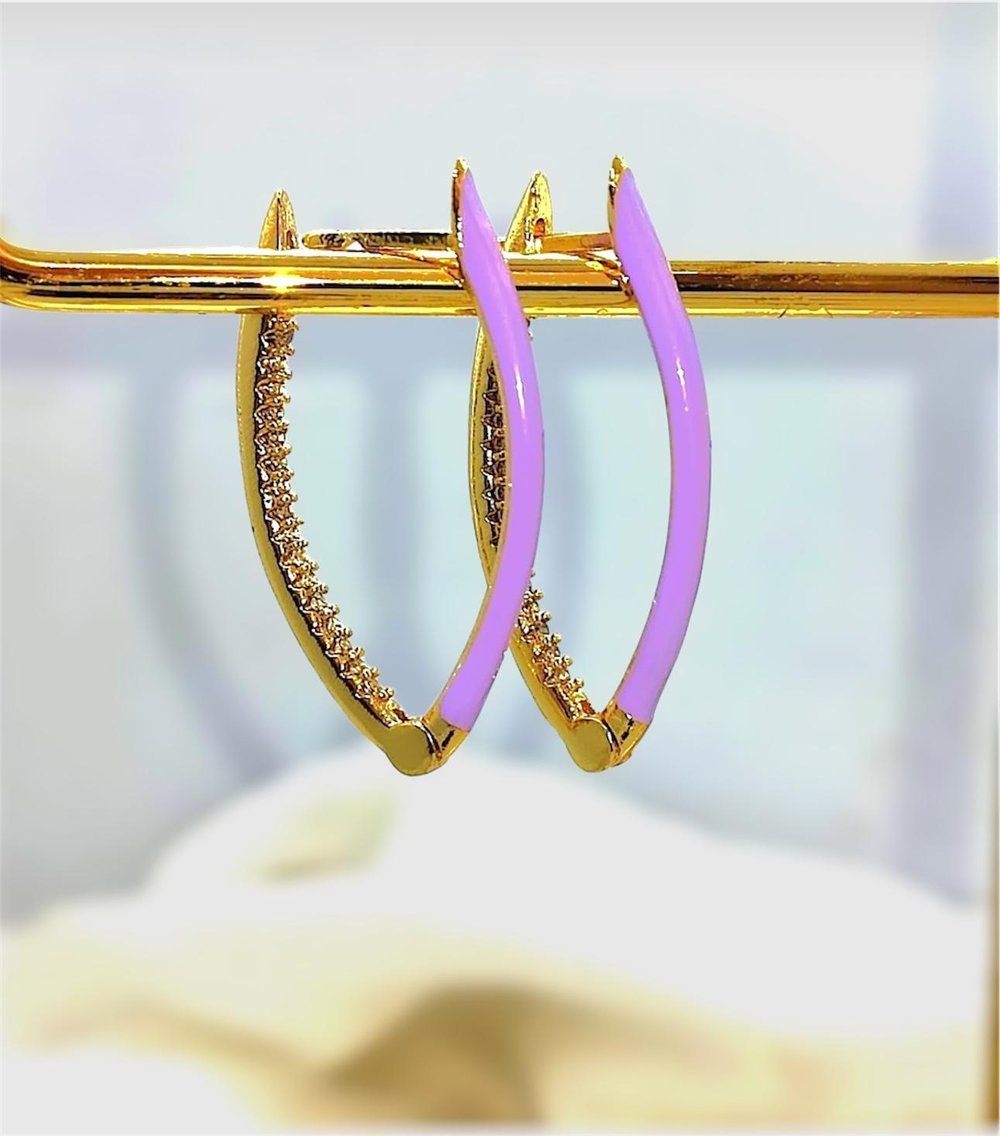 Altın Kaplama Zirkon Taşlı Küpe 1 Adet