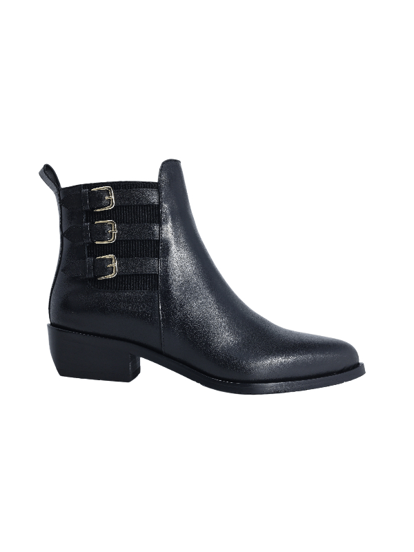 POLETTO  HAKİKİ DERİ SIYAH Bot Topuklu 102 54 V2