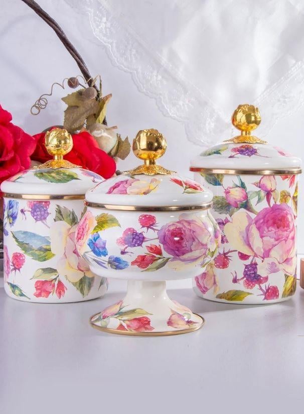 Rose Deluxe Emaye 3'lü Kavanoz Set