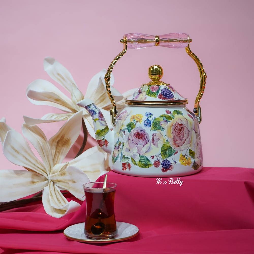 Rose Deluxe Emaye Kettle Demlik 2,5 L