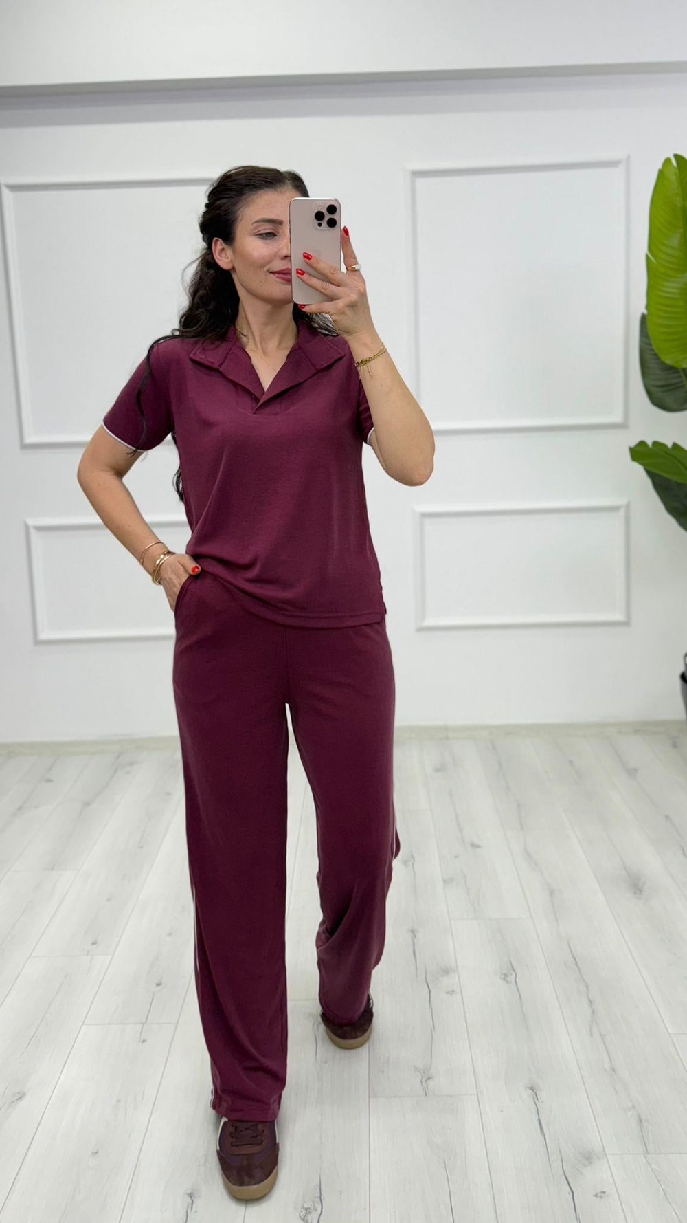 2611 Gömlek Yaka Modal Takım