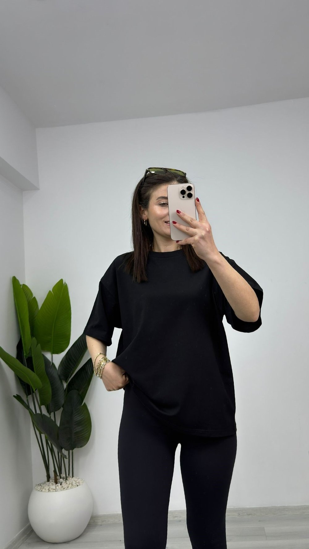 3300 Oversize Basic Tshirt Siyah