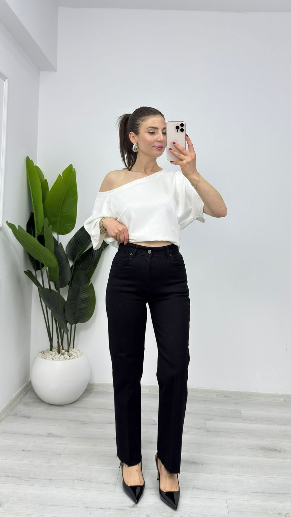 6032 Straght Kot Pantolon Siyah