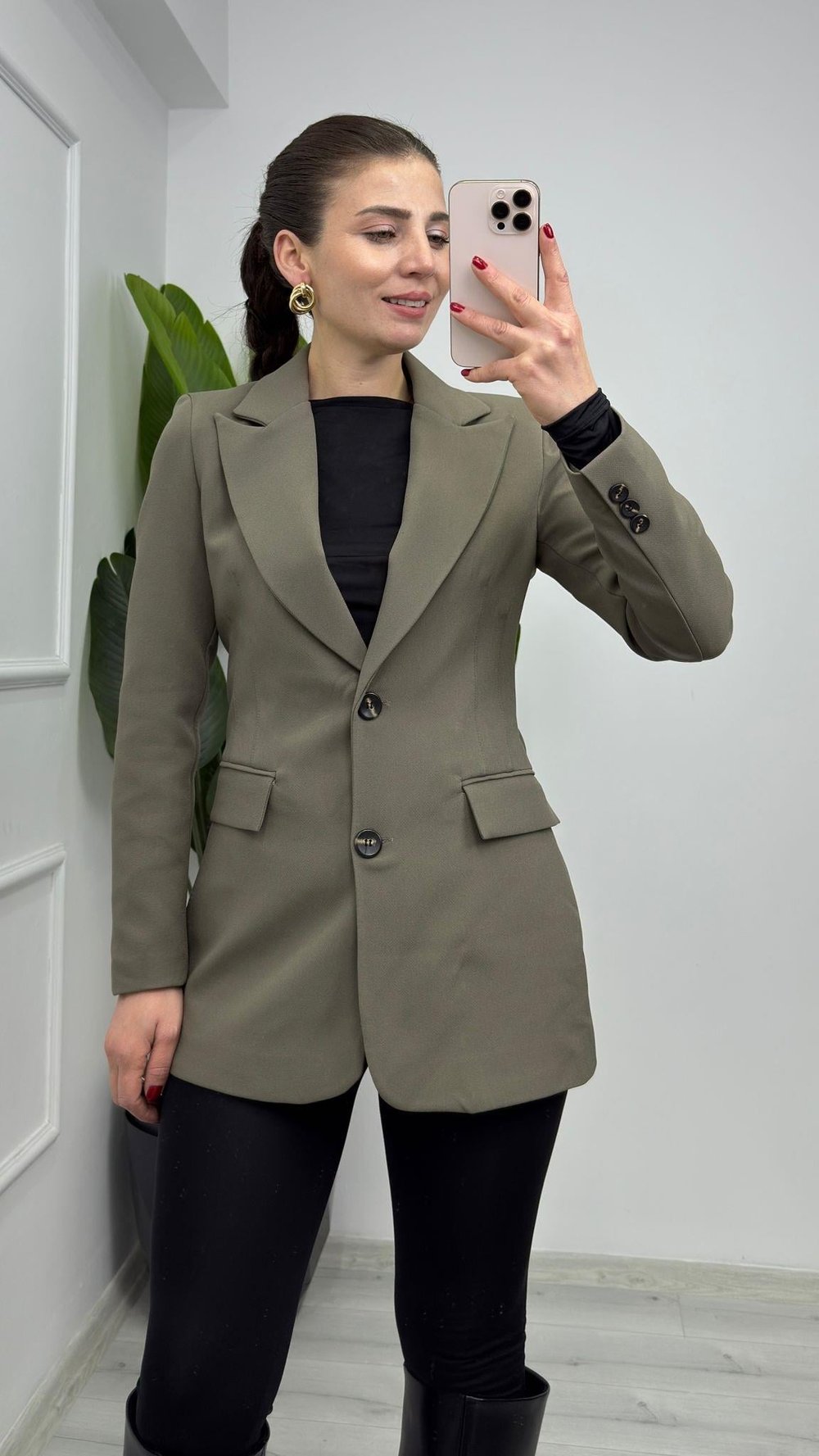 9452 Atlas Blazer Ceket Haki