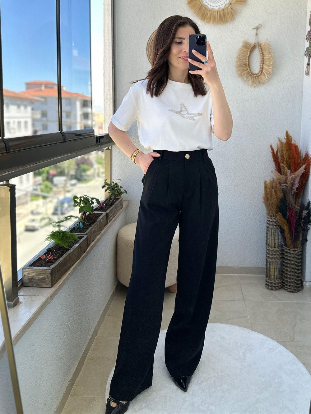 MARKA MODEL TAŞLI KUŞ DESEN TİŞÖRT