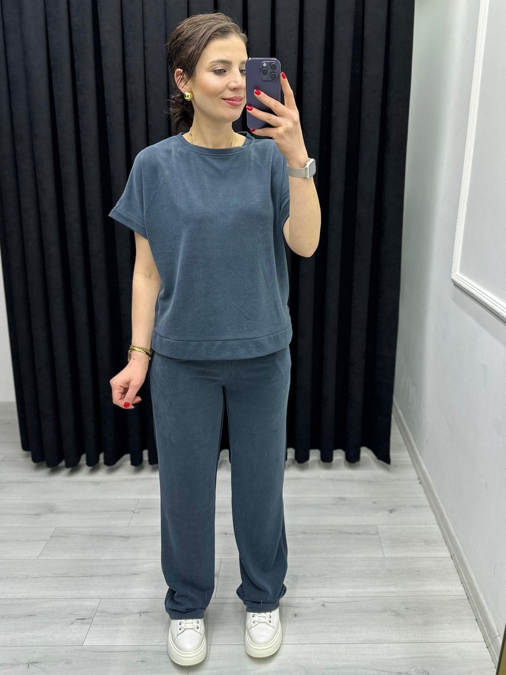 Oys Pike Kumaş Basic İkili Takım Antrasit Füme