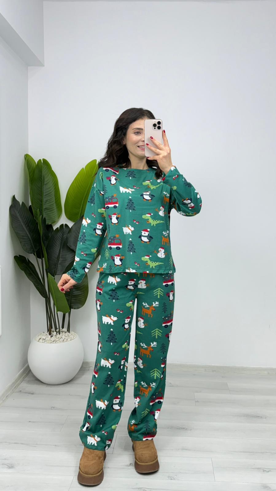 PJ11 Pijama Takımı Yeşil