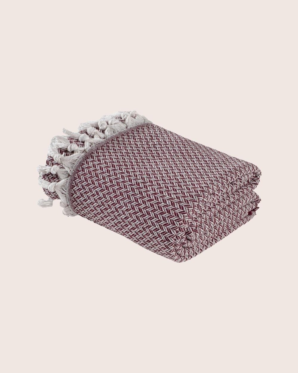Çift Kişilik Geometrik Desen Çok Amaçlı Pike / Bordo