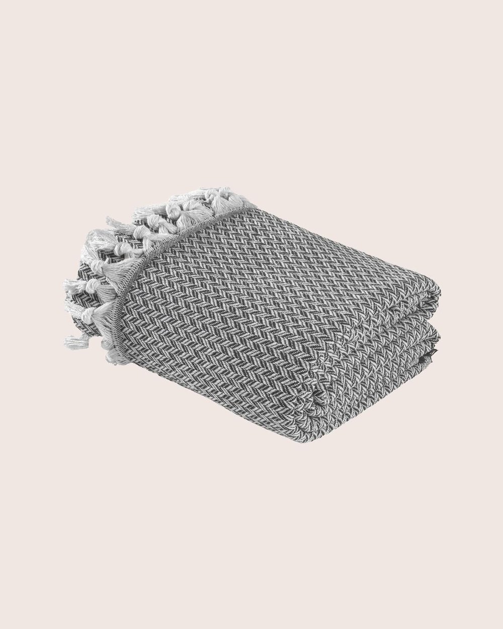 Çift Kişilik Geometrik Desen Çok Amaçlı Pike / Gri