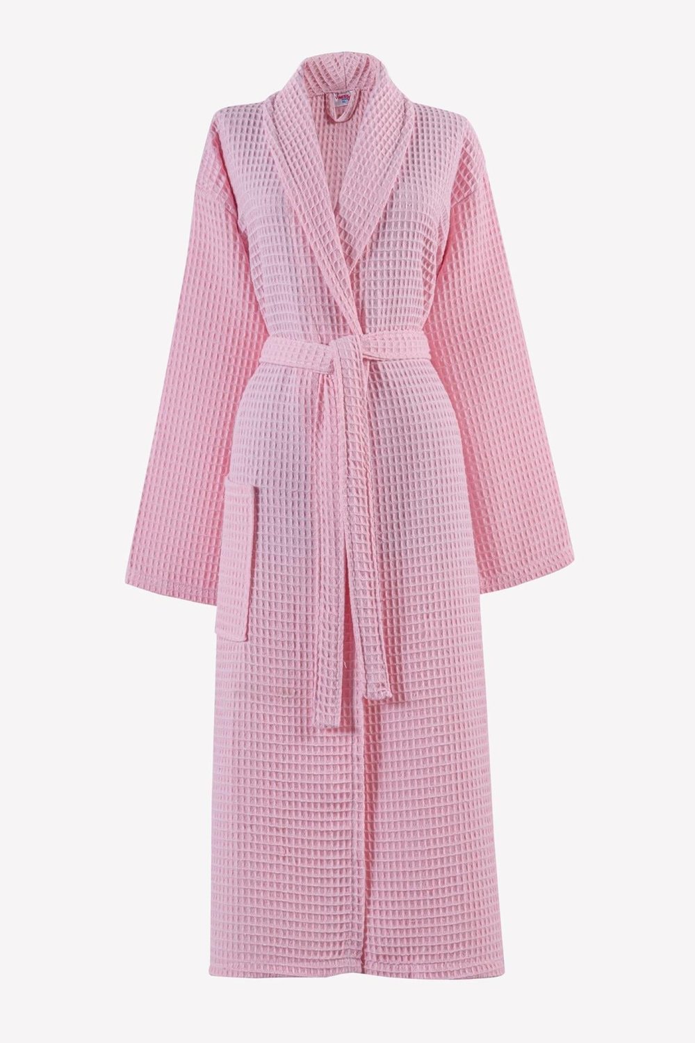 Pamuklu Waffle Pike Bornoz Pembe