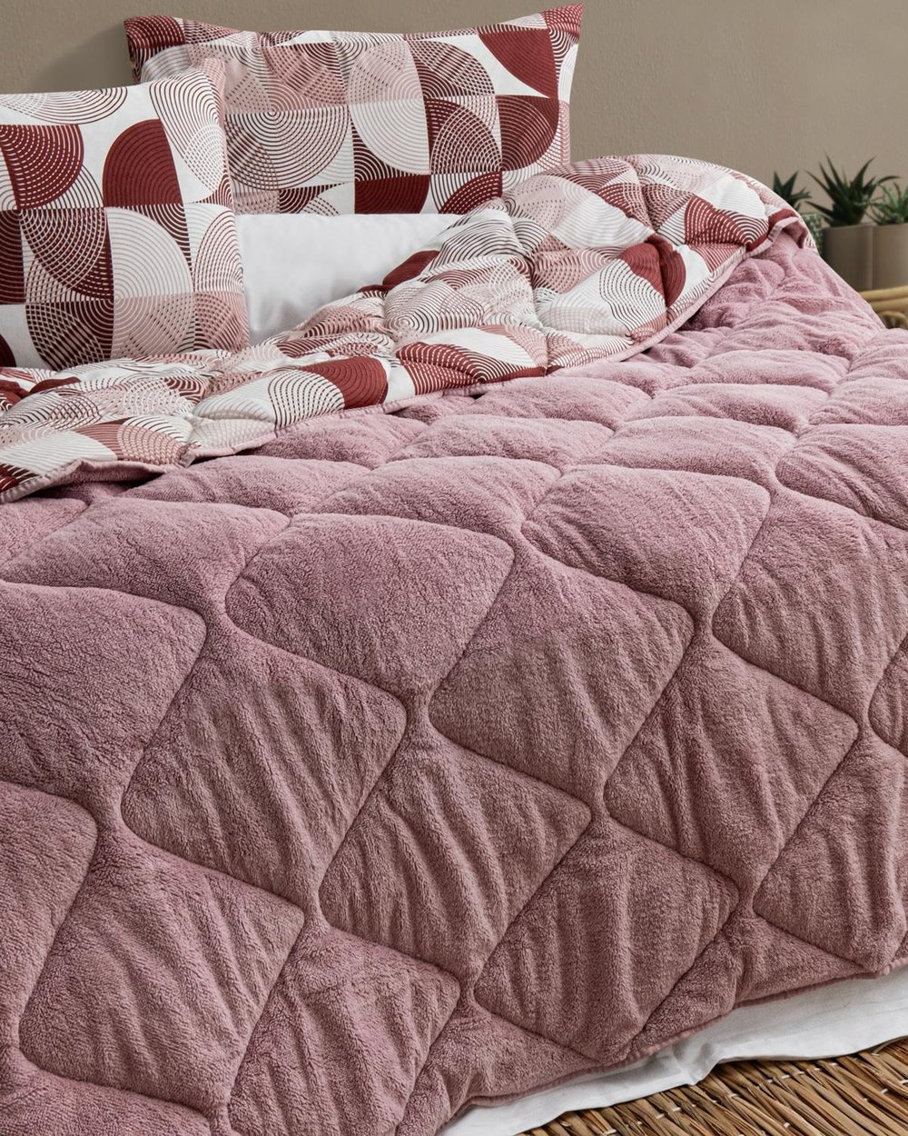 Pembe Rüya Çift Taraflı Welsoft Yorgan Seti / 195x215 Cm