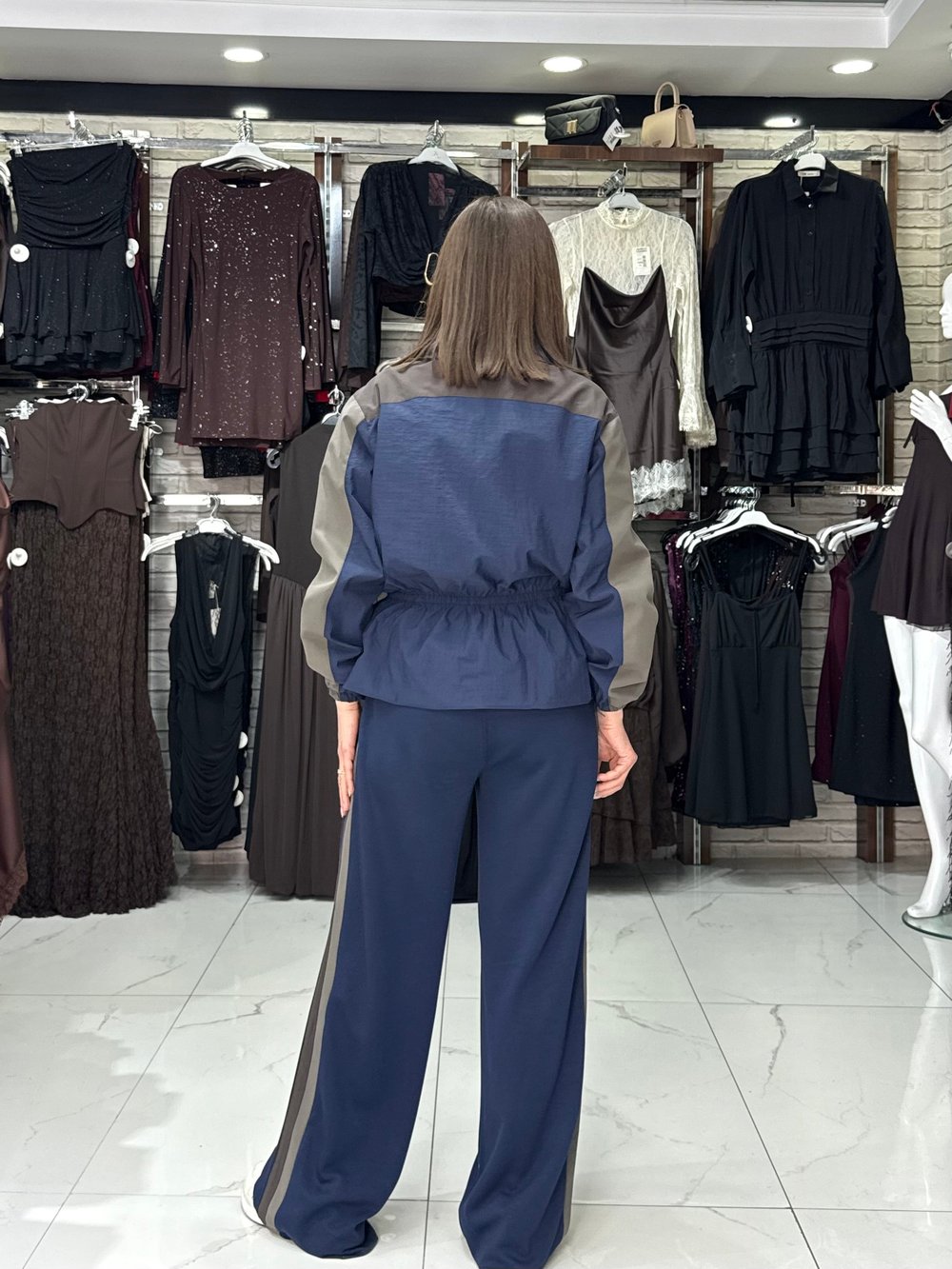 Haki Garni Detaylı Takım