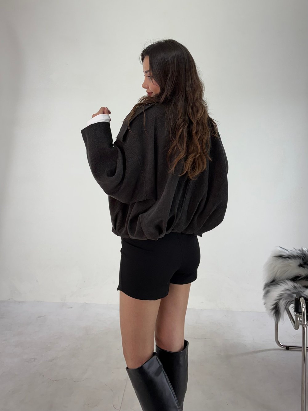 Kahve Modal Bomber Mont