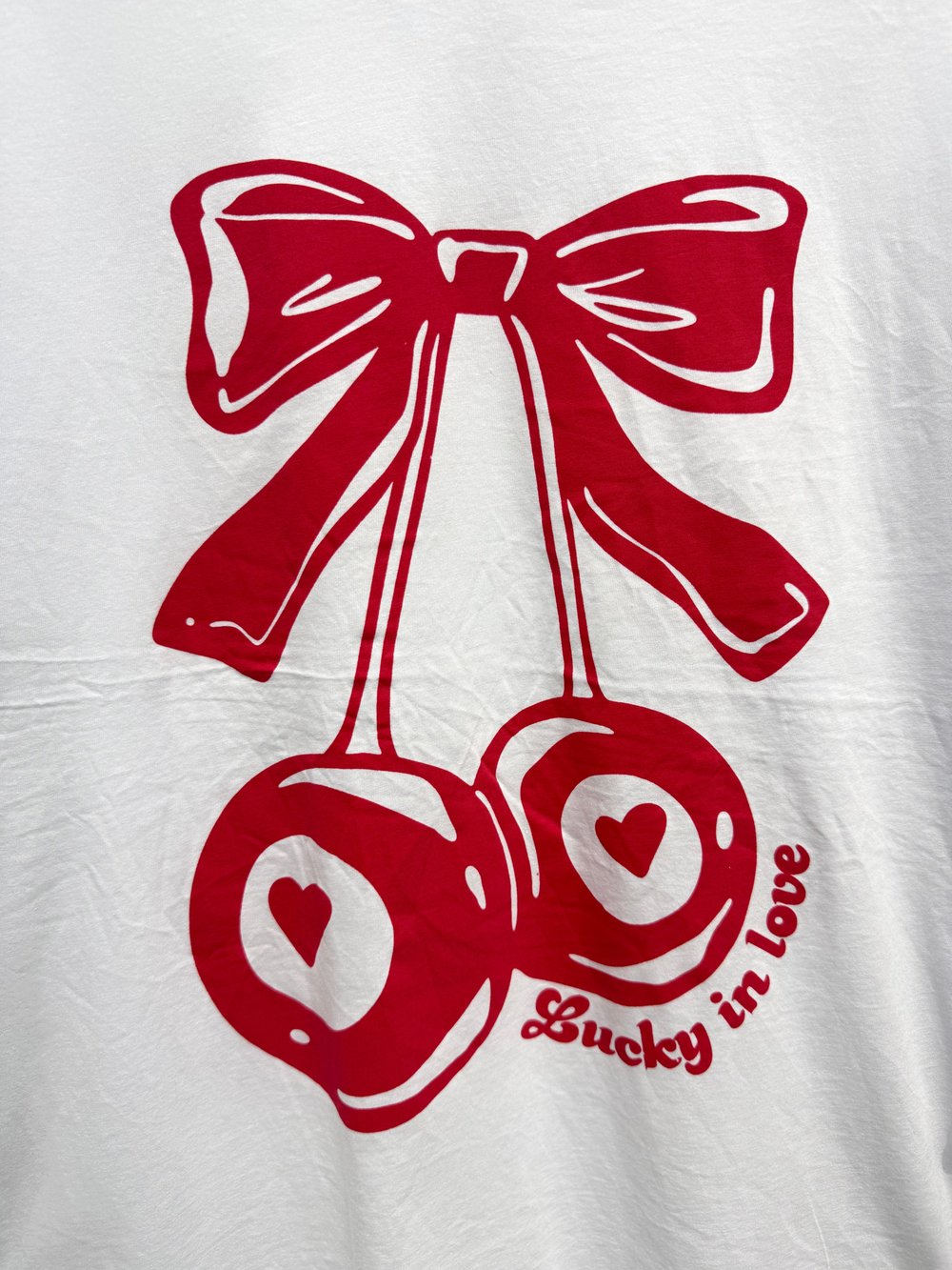 Kiraz Baskılı Kısa Kol T-shirt