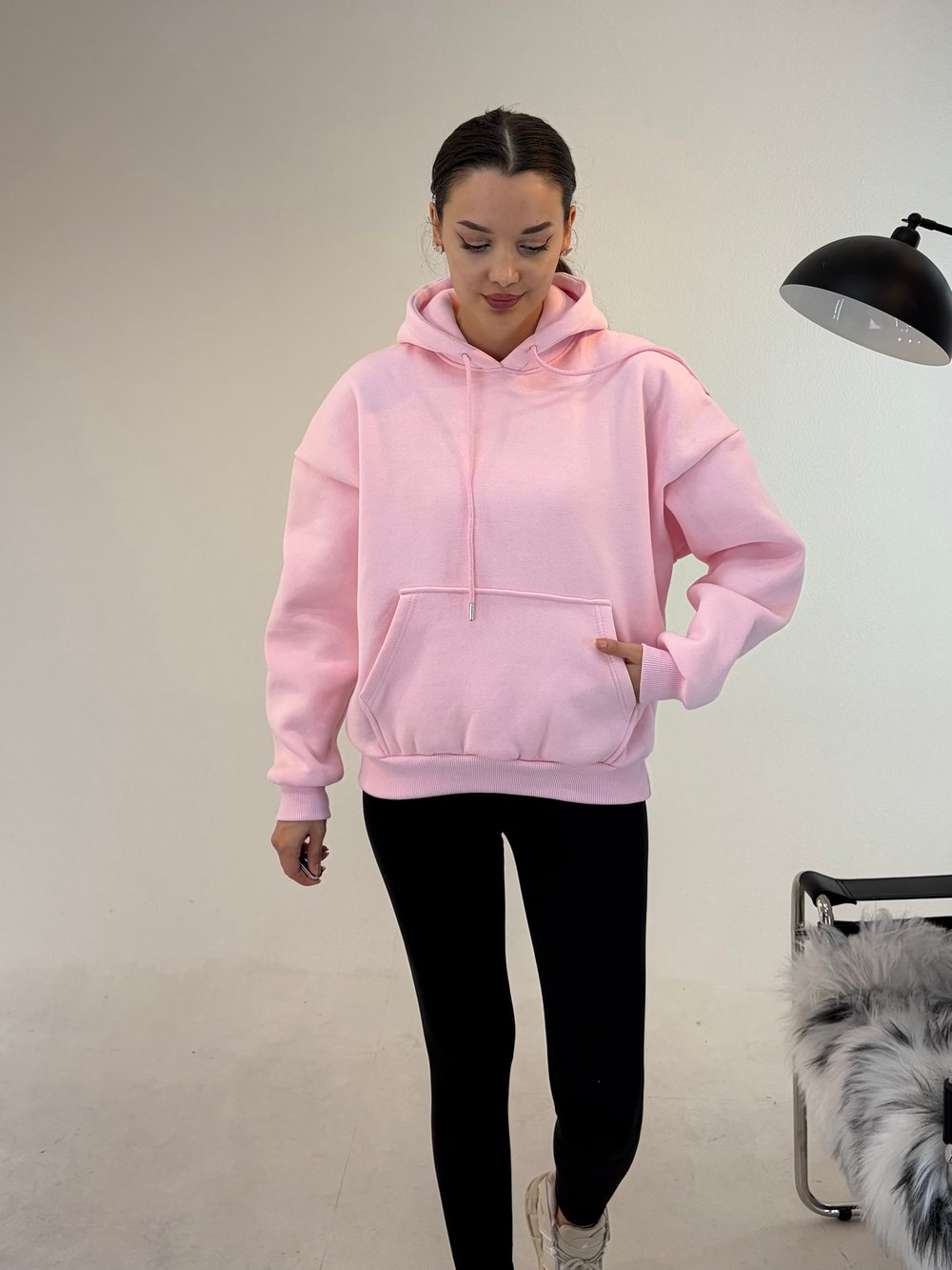 Pembe Angel Taşlı Sweat