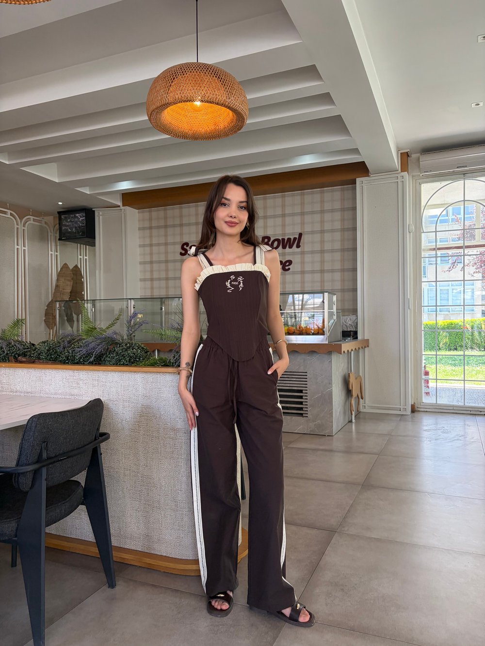 Şeritli Pantolon Takım