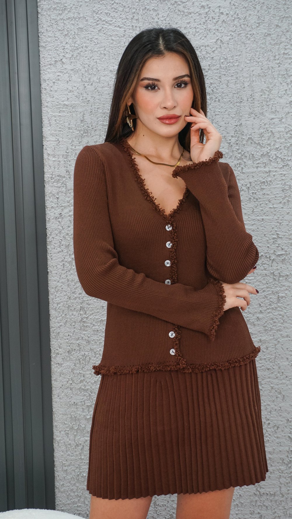 Hırka Takım Kahverengi