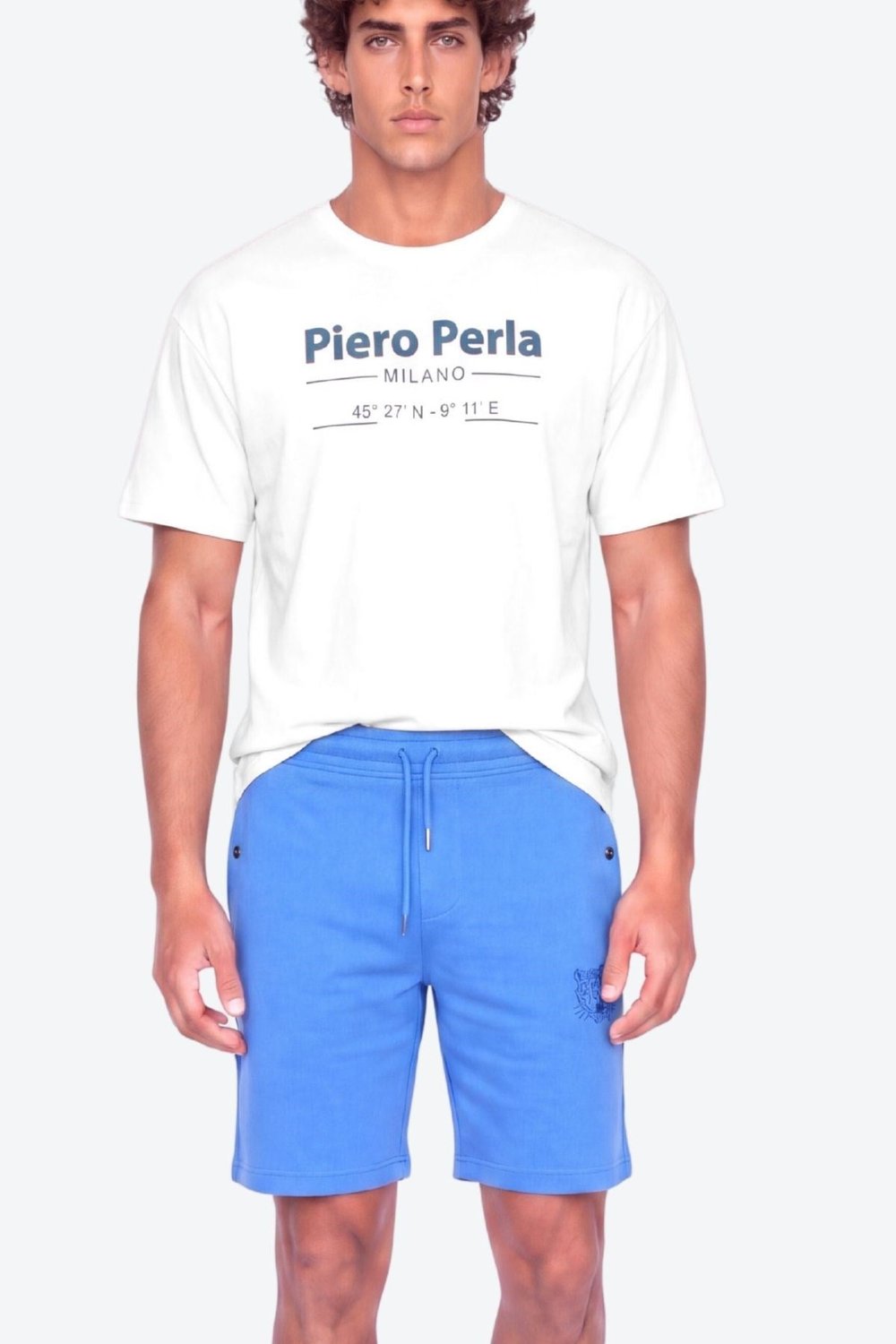 Erkek Bisiklet Yaka Milano Koordinat Baskı Detaylı Oversize Fit T-Shirt