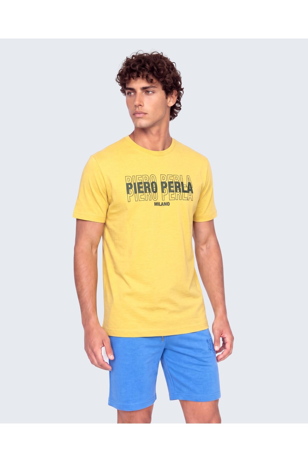 Erkek Bisiklet Yaka Yüksek Baskı Detaylı Regular Fit T-Shirt