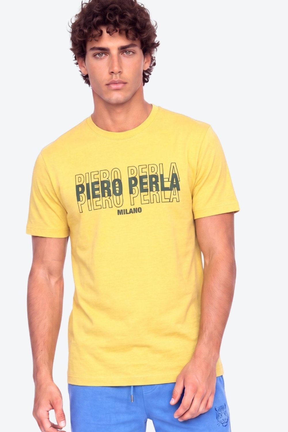 Erkek Bisiklet Yaka Yüksek Baskı Detaylı Regular Fit T-Shirt