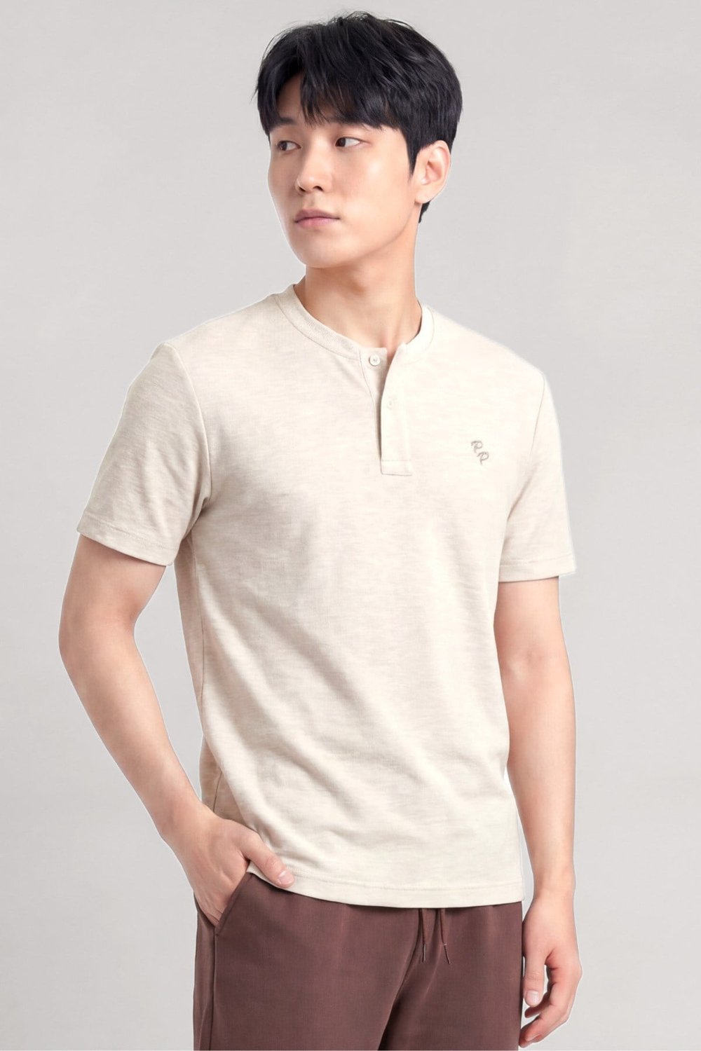Eva Nakış Detaylı Hakim Yaka Regular Fit Erkek T-Shirt