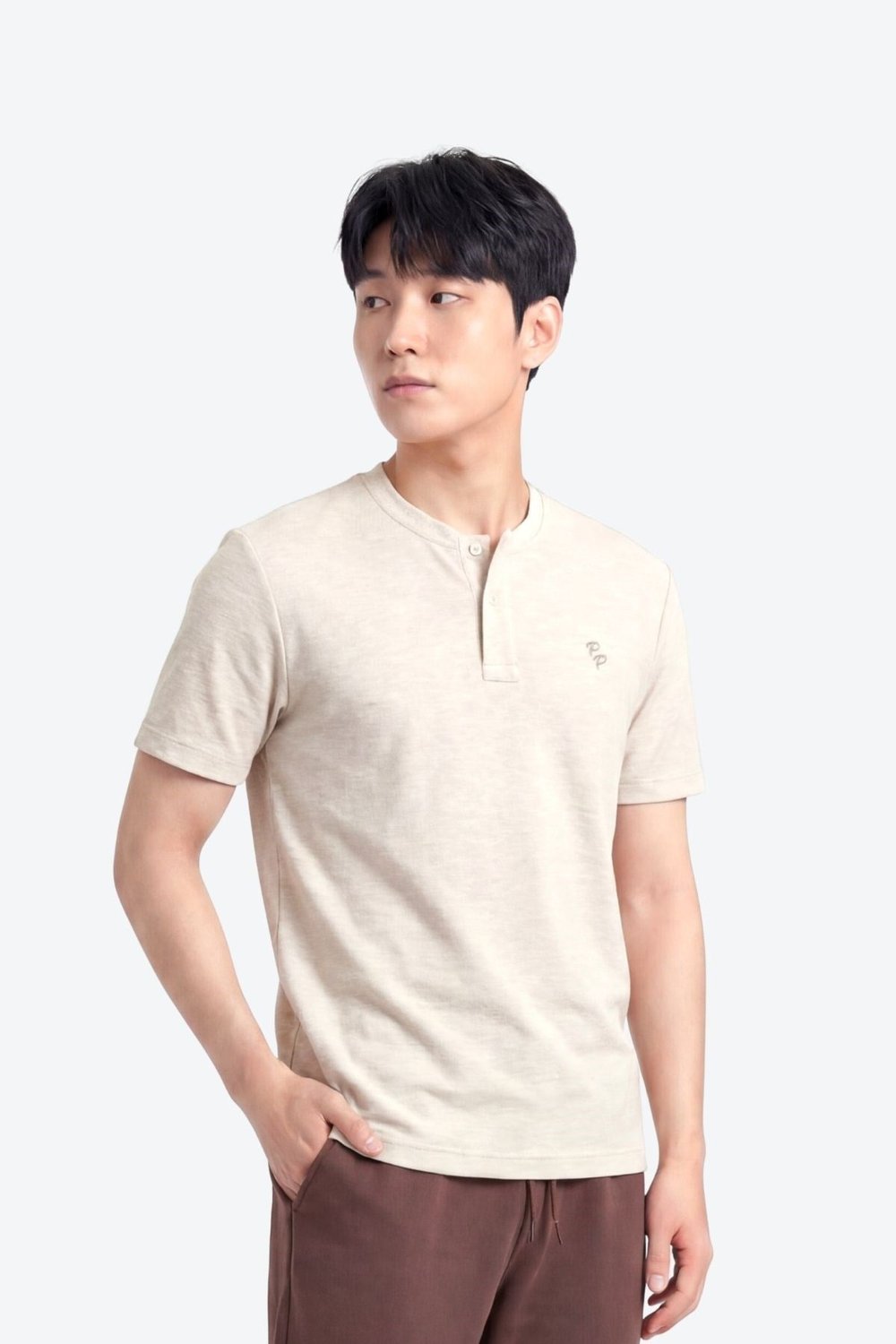 Eva Nakış Detaylı Hakim Yaka Regular Fit Erkek T-Shirt