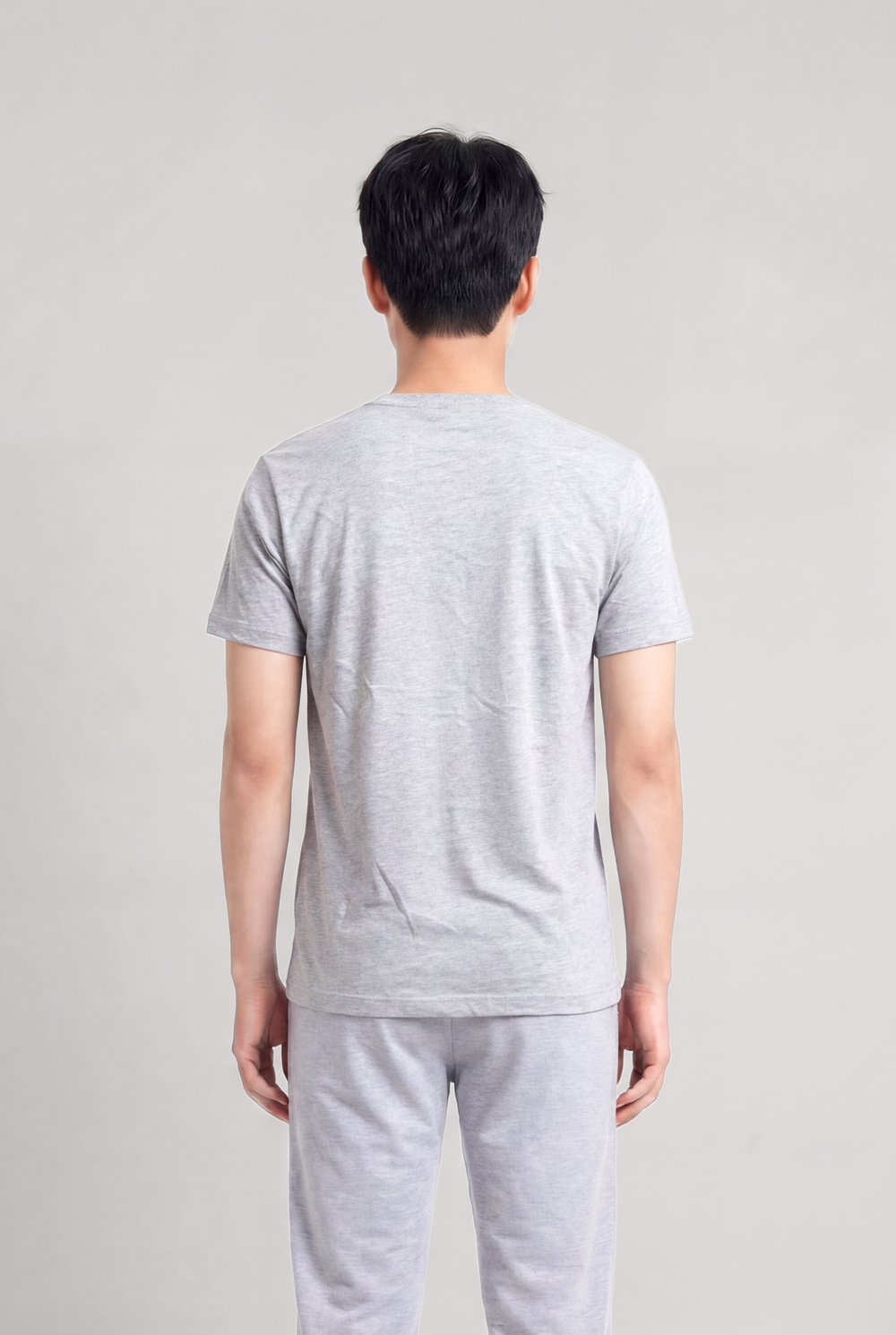 Jaguar Baskı Detaylı Bisiklet Yaka Regular Fit Erkek Gri T-Shirt