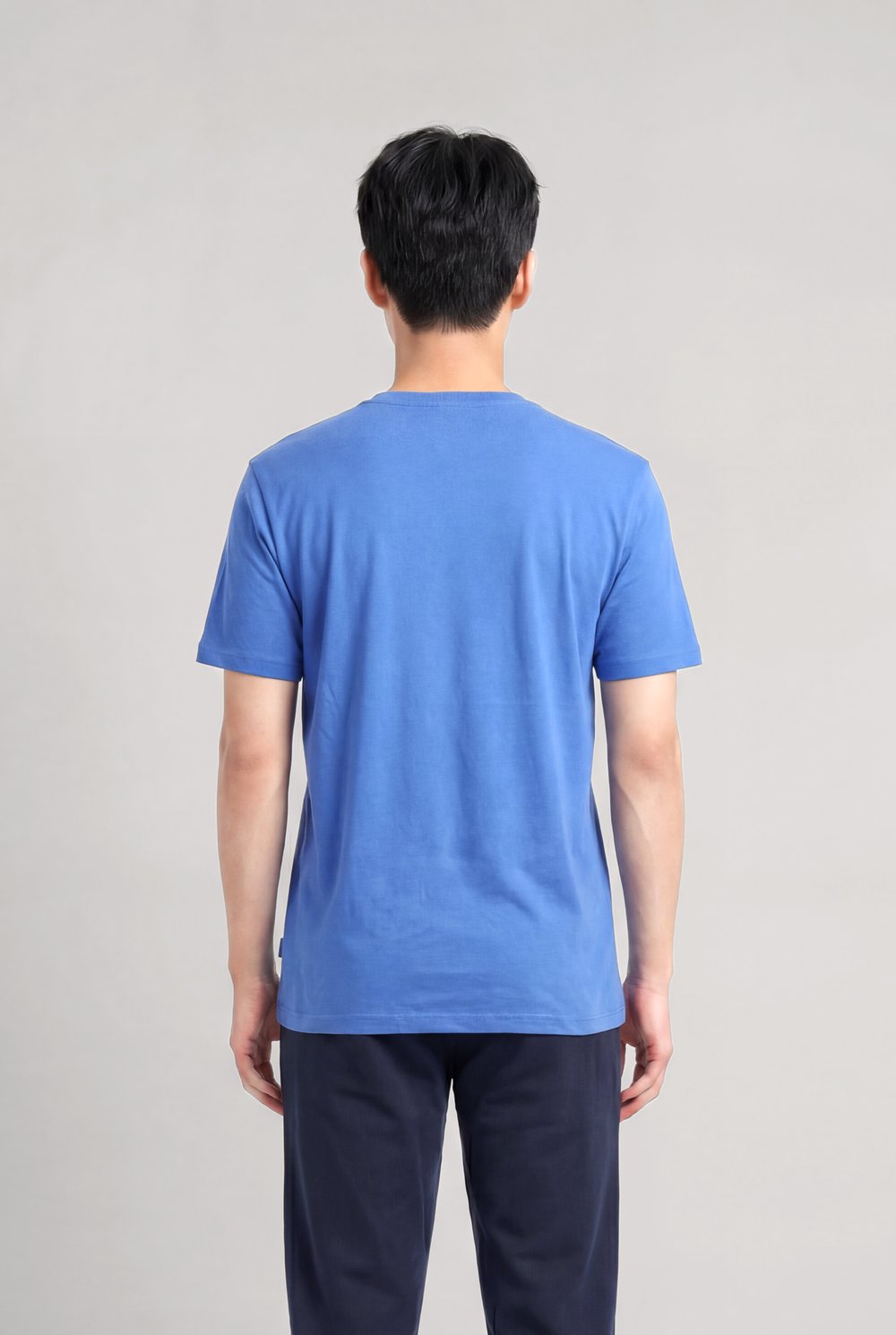 Jaguar Baskı Detaylı Bisiklet Yaka Regular Fit Erkek Mavi T-Shirt