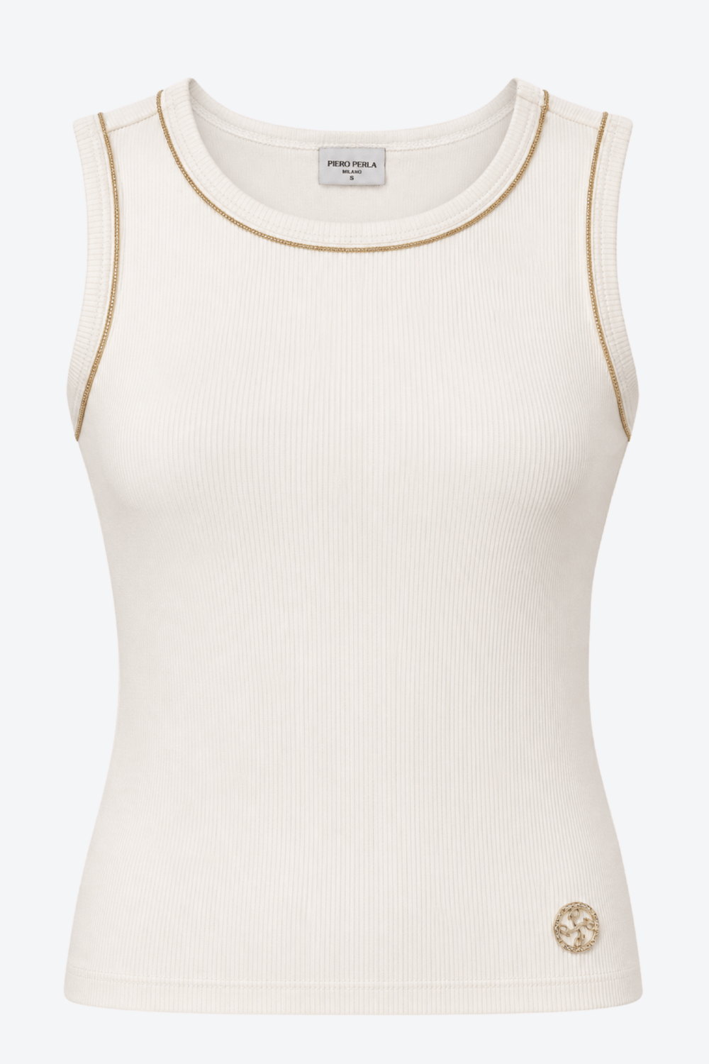 Kadın Bisiklet Yaka Metal Logo Detaylı Ekstra Slim Fit Atlet