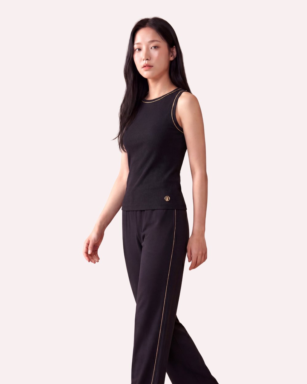 Kadın Bisiklet Yaka Metal Logo Detaylı Ekstra Slim Fit Atlet