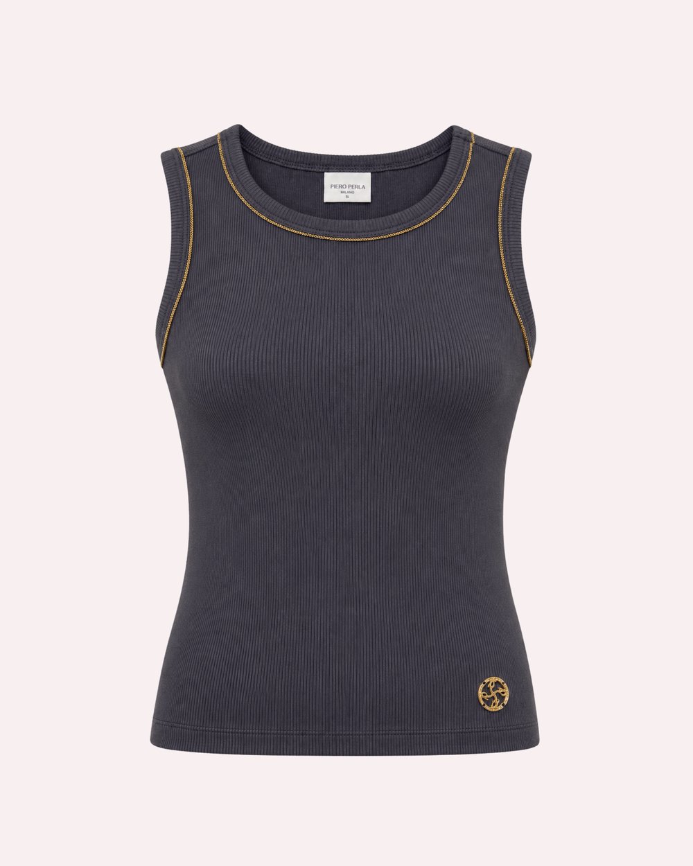 Kadın Bisiklet Yaka Metal Logo Detaylı Ekstra Slim Fit Atlet