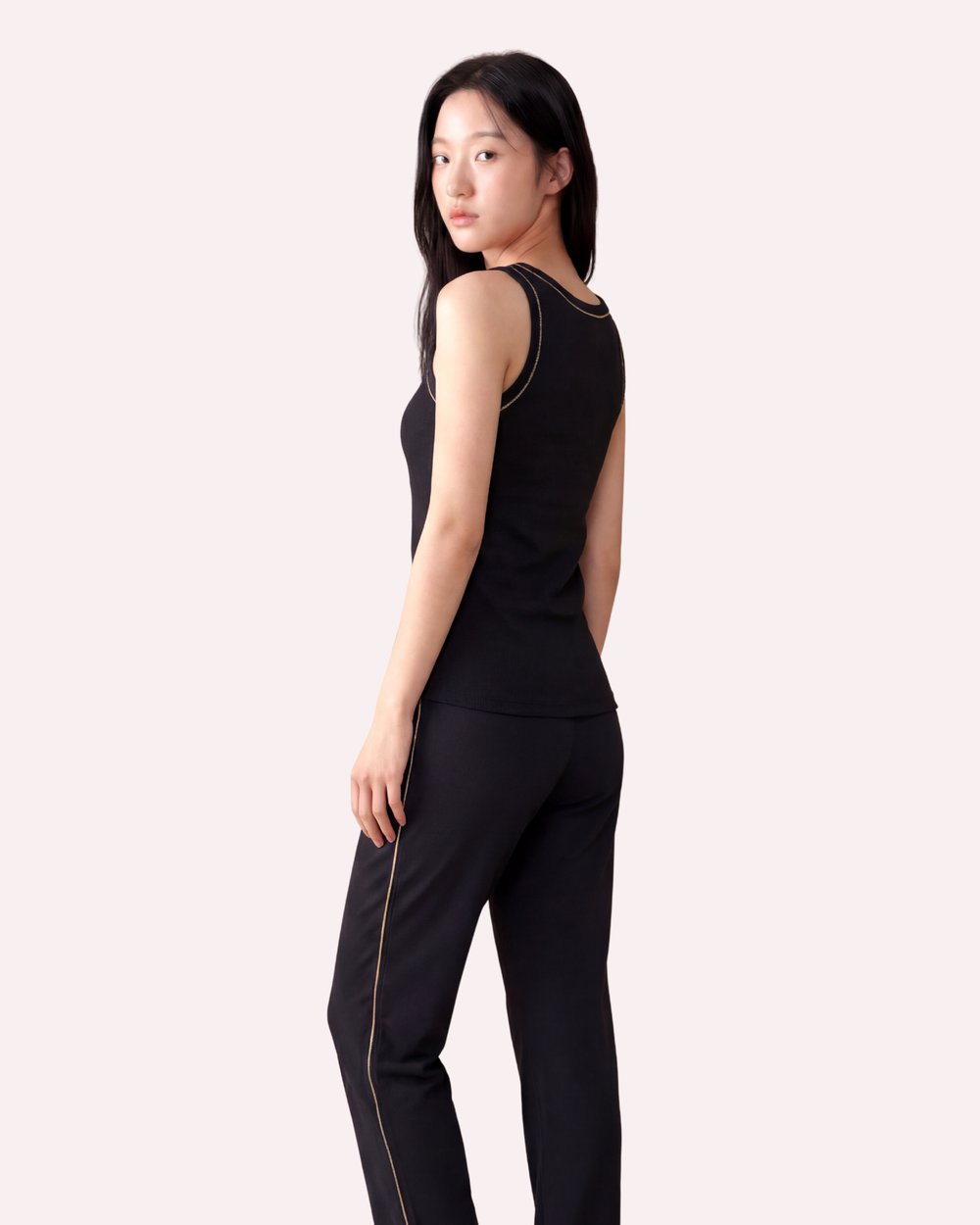 Kadın Bisiklet Yaka Metal Logo Detaylı Ekstra Slim Fit Atlet