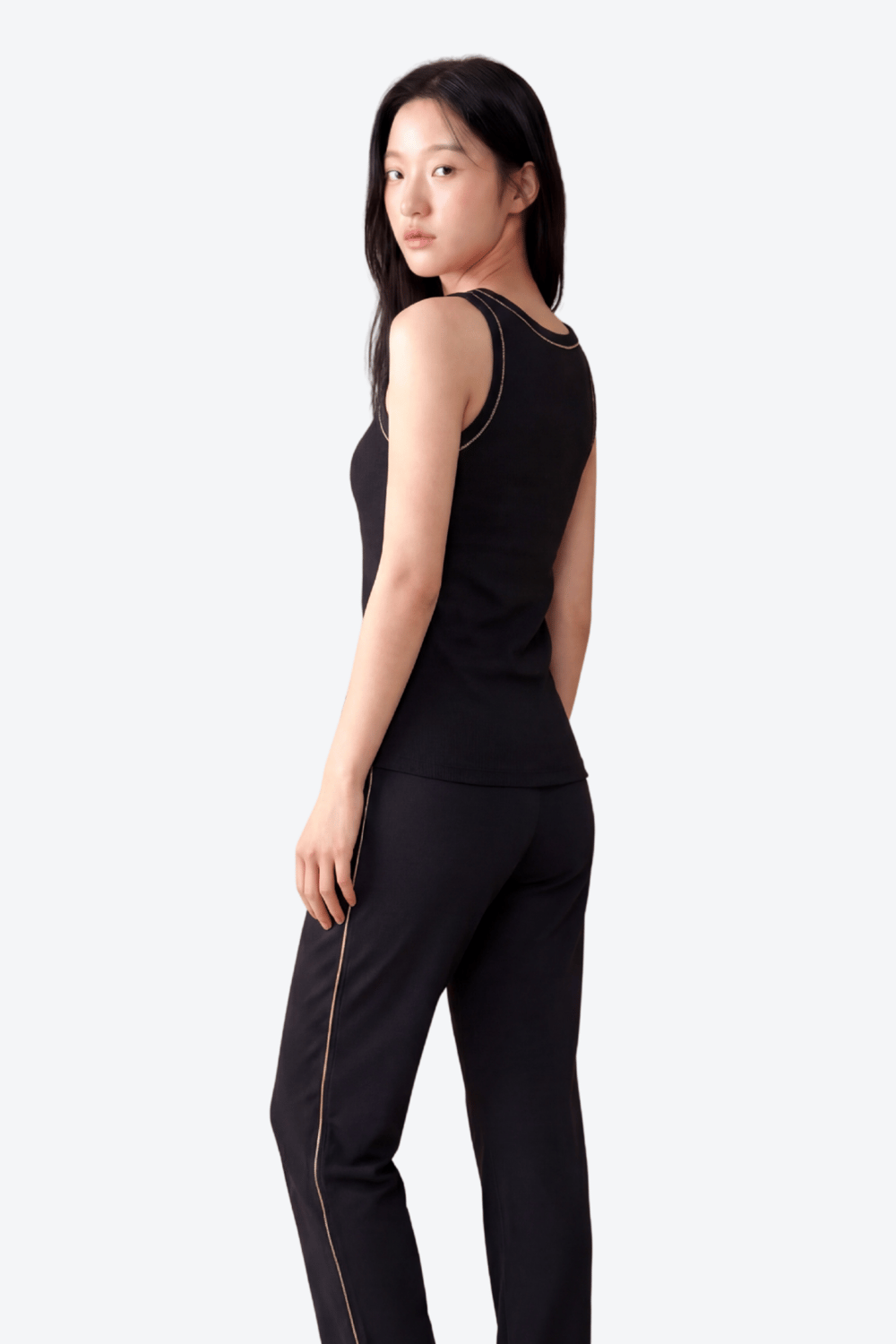 Kadın Bisiklet Yaka Metal Logo Detaylı Ekstra Slim Fit Atlet