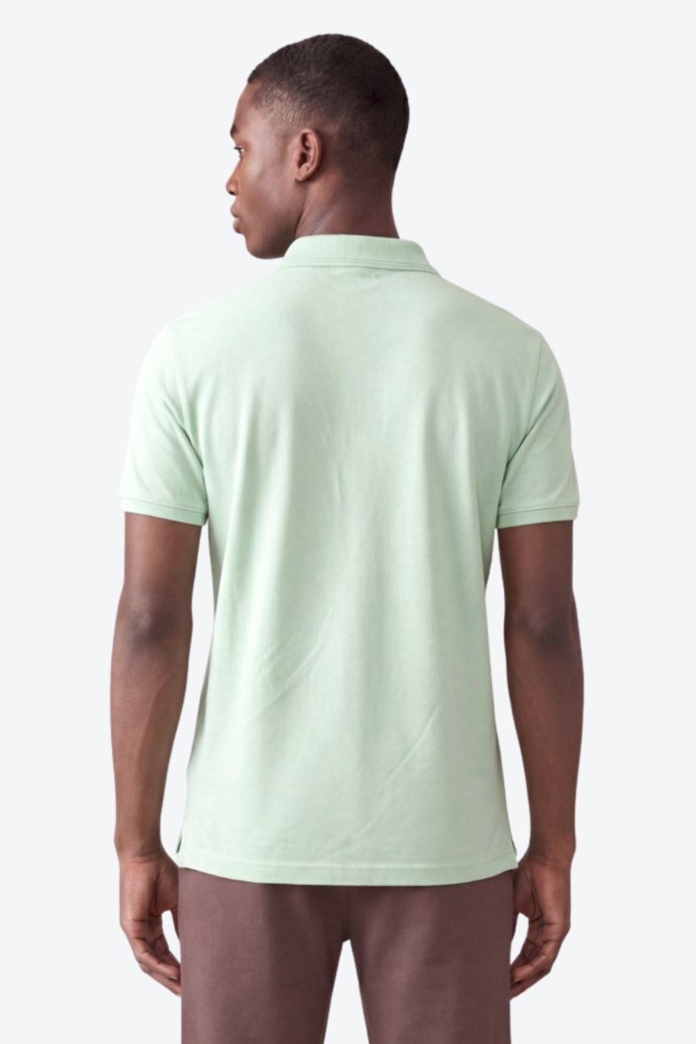 Kontür Jaguar Nakış Detaylı Slim Fit Erkek Polo Yaka Açık Yeşil T-Shirt
