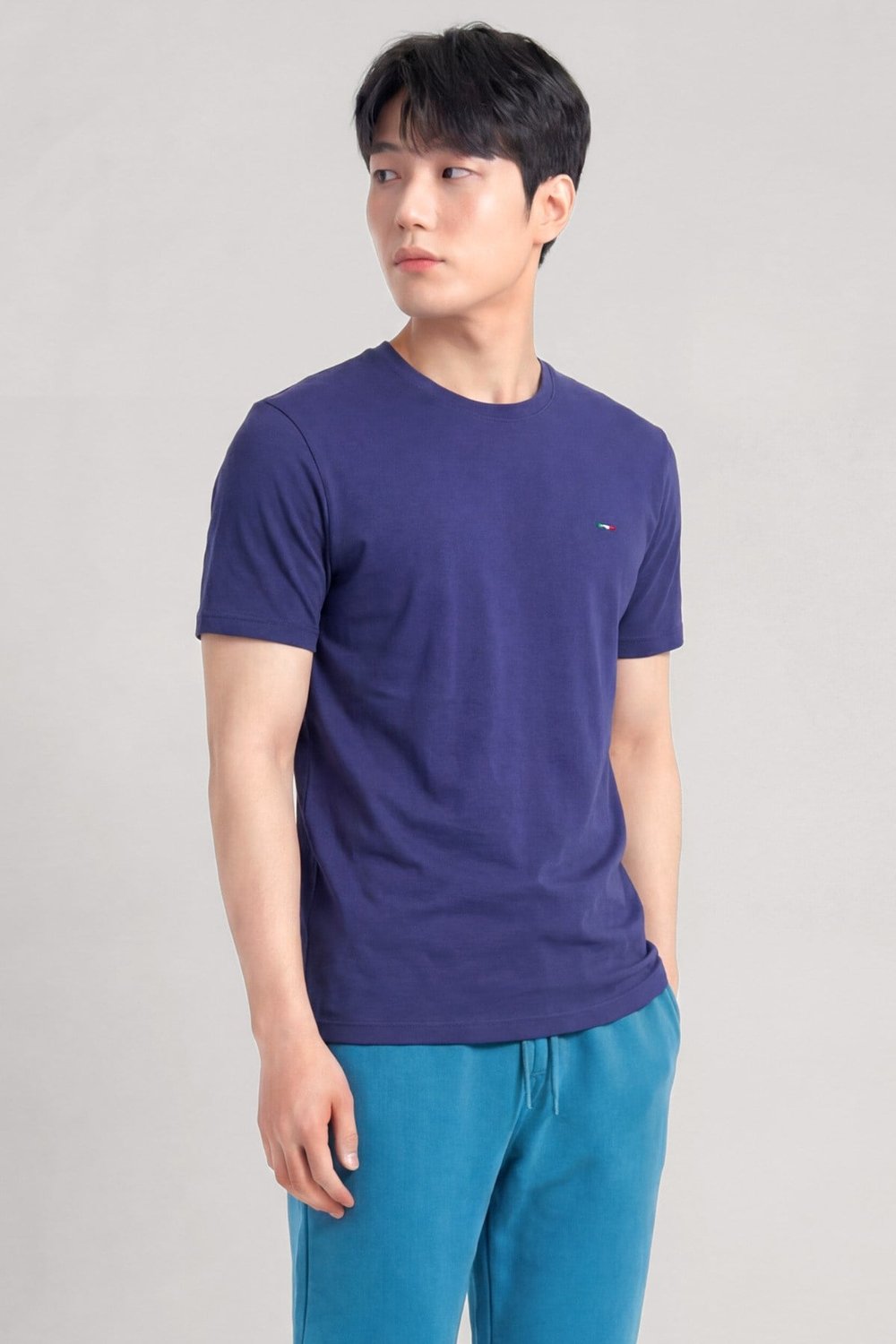 Nakış Detaylı Regular Fit Erkek Bisiklet Yaka T-Shirt