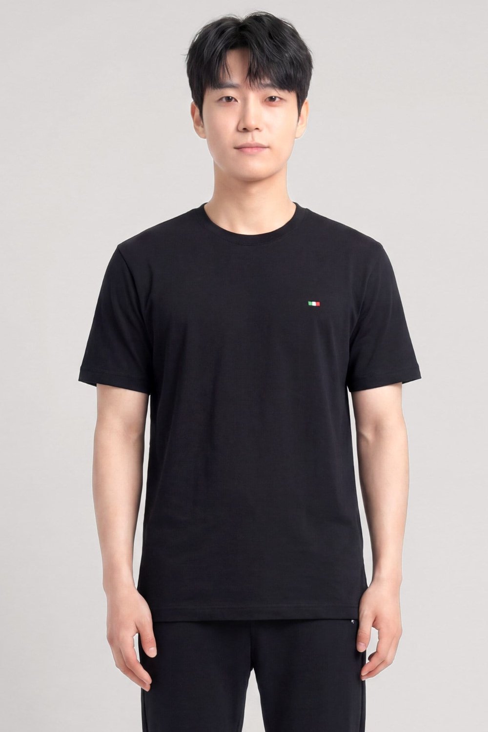 Nakış Detaylı Regular Fit Erkek Bisiklet Yaka T-Shirt