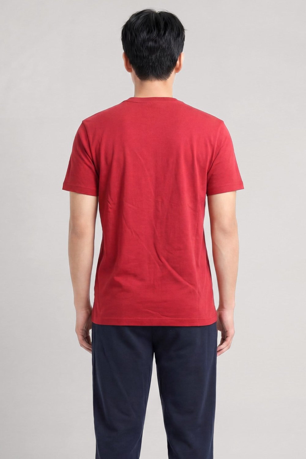 Nakış Detaylı Regular Fit Erkek Bisiklet Yaka T-Shirt