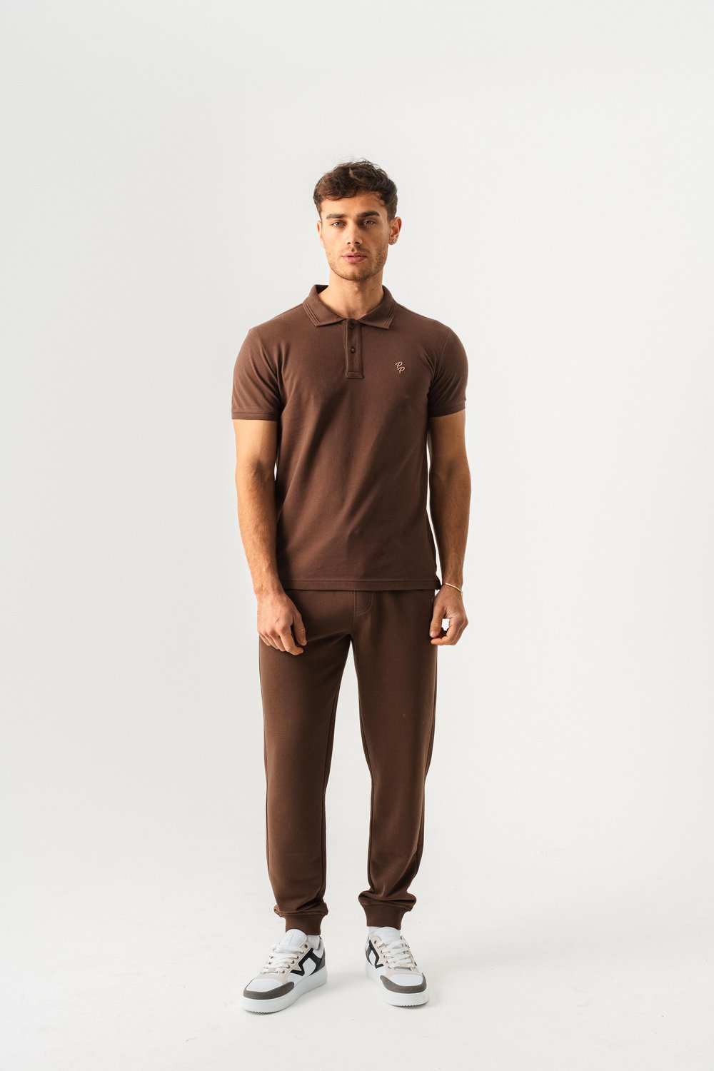 Polo Yaka Slim Fit Kısa Kollu Erkek Taba T-Shirt