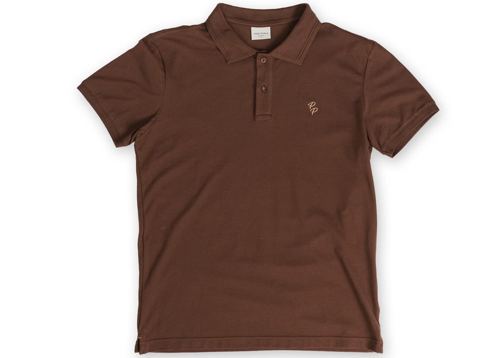 Polo Yaka Slim Fit Kısa Kollu Erkek Taba T-Shirt