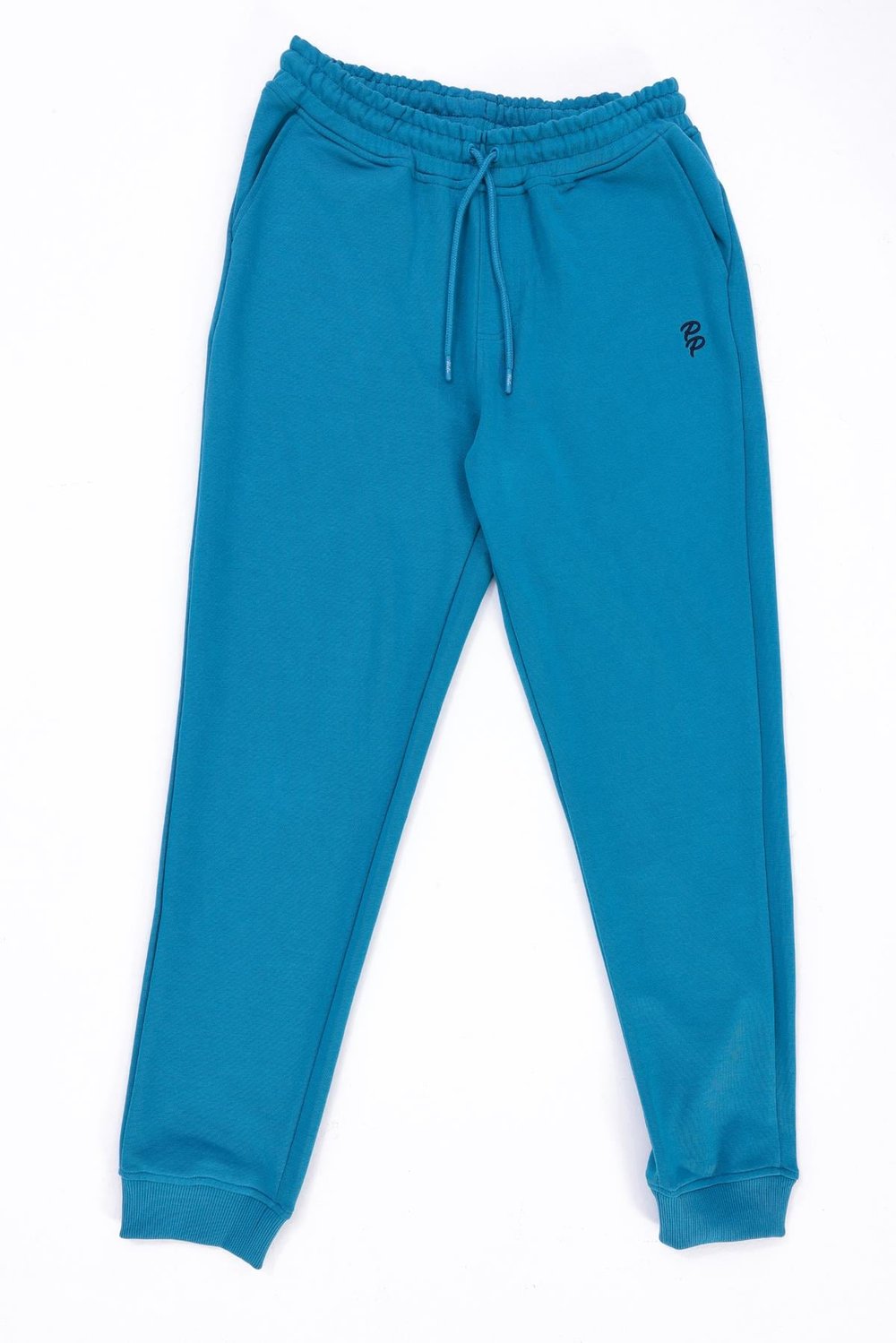 Slim Fit Mens Premium Cobalt Sweatpants with EVA Embroidery Details