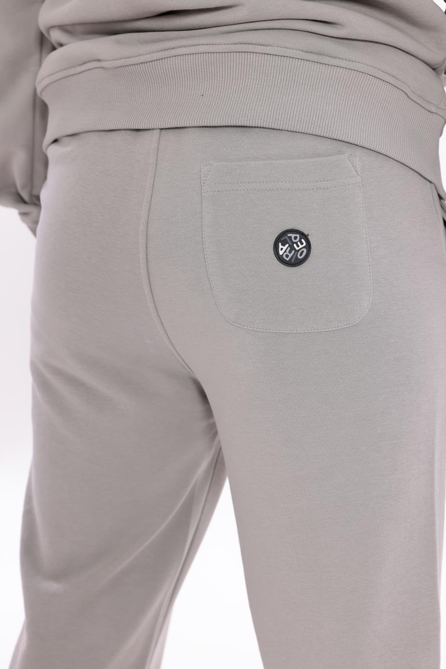 Slim Fit Mens Premium Light Grey Sweatpants with EVA Embroidery Details