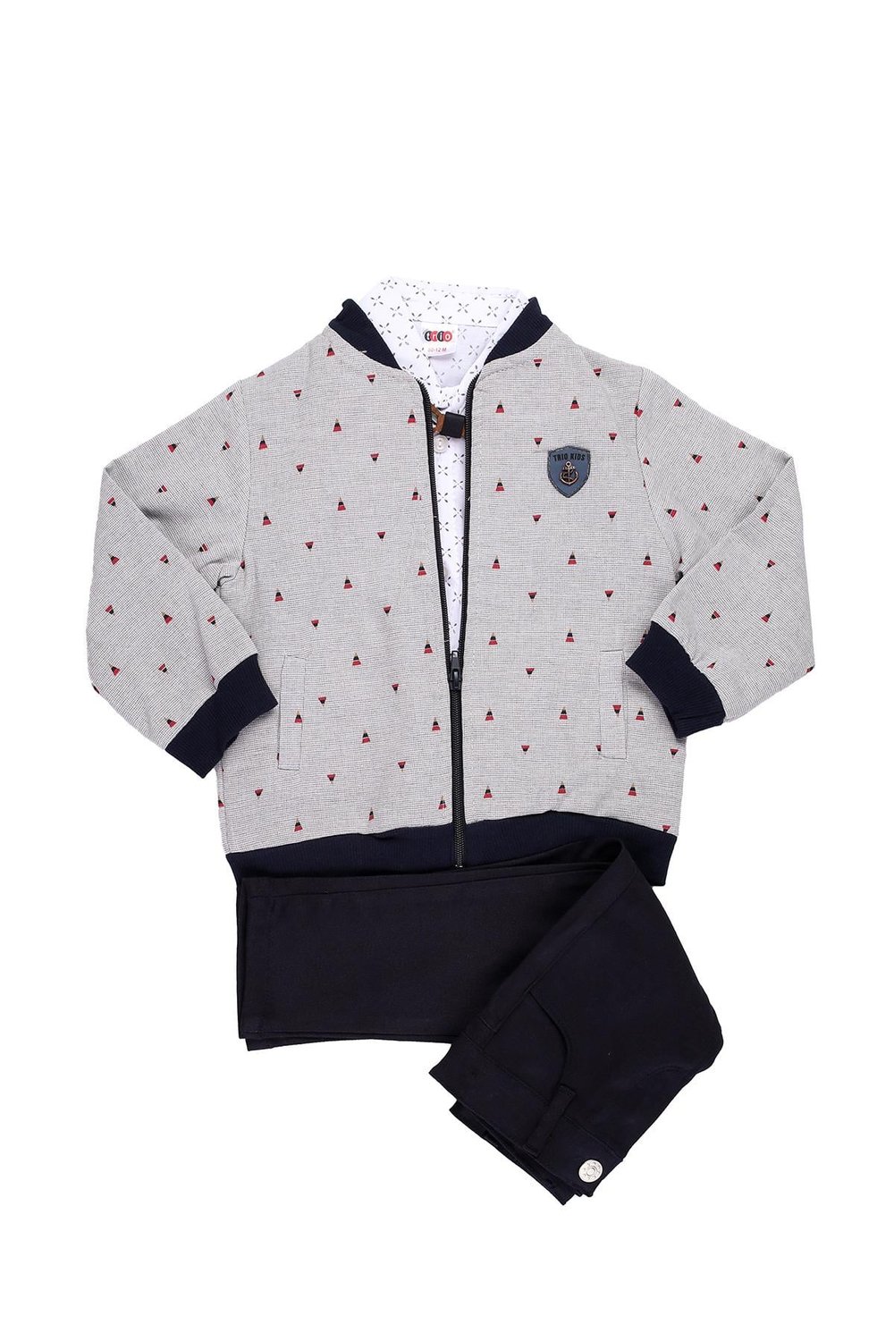 Mimbo Kids Erkek Çocuk Mevsimlik Mont ve Pantolon 3'lü Takım